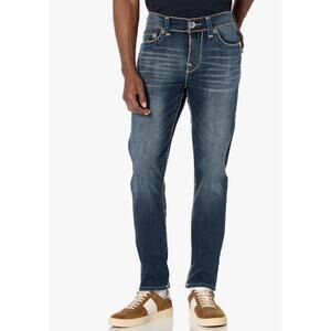 True Religion Mens Jeans Rocco Relaxed Skinny Color Liquid Indigo No Flap  29
